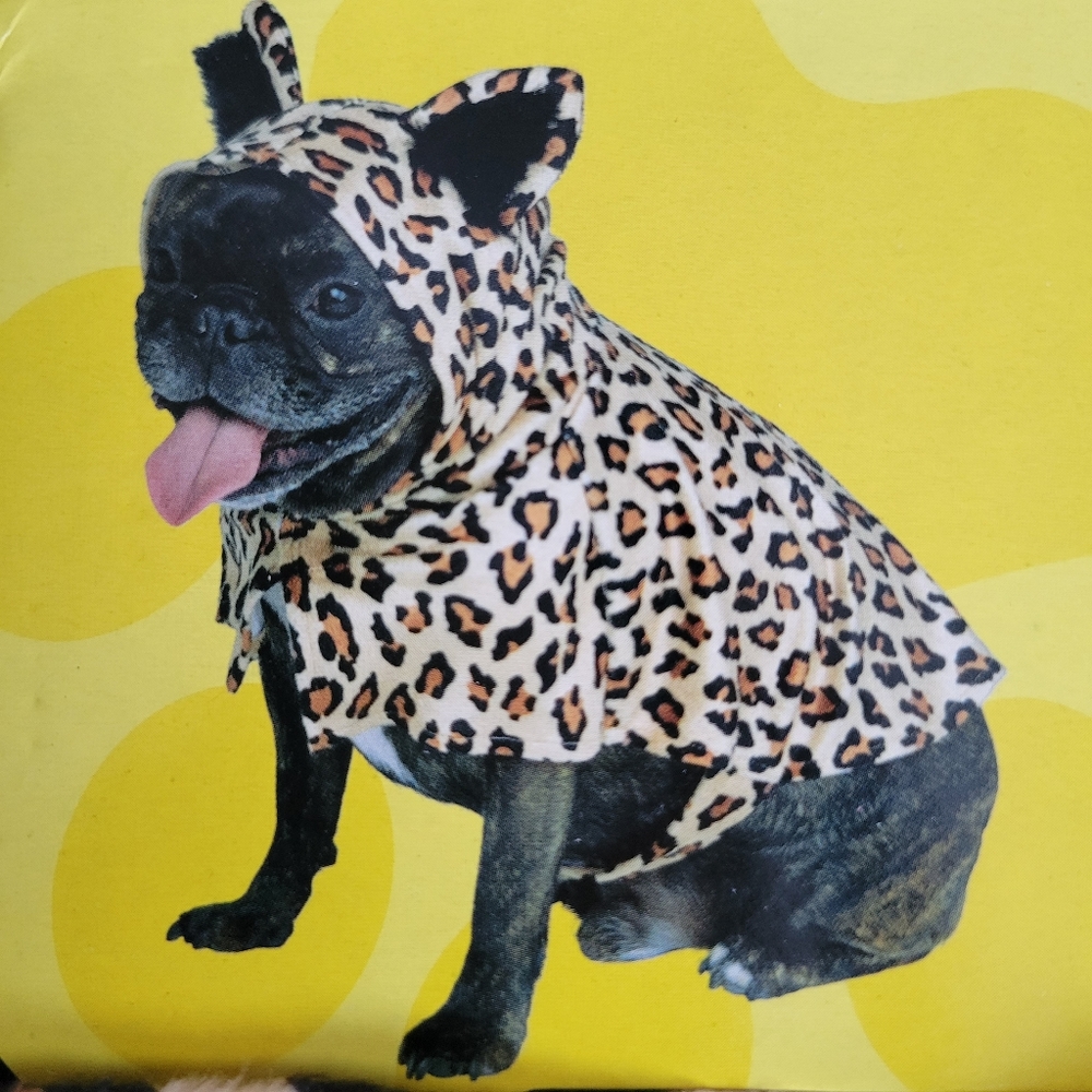 Fun World Paw Prints Leopard Pup Poncho Halloween Costume Size Small/Medium NWT